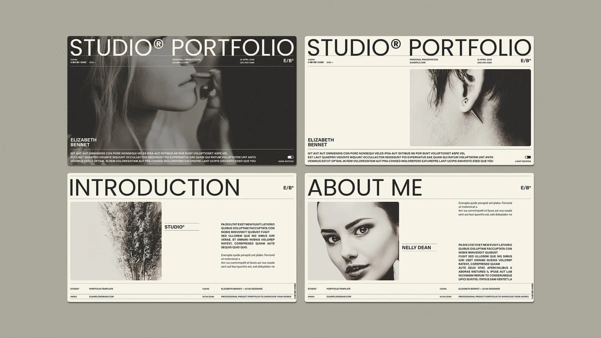 This Adobe InDesign Portfolio Template Plays by One Rule: Black, White, and Unforgiving