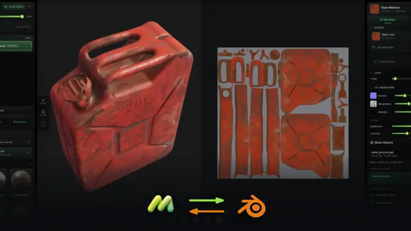 Mixos Live Link – send a mesh from Blender, get a principled material back